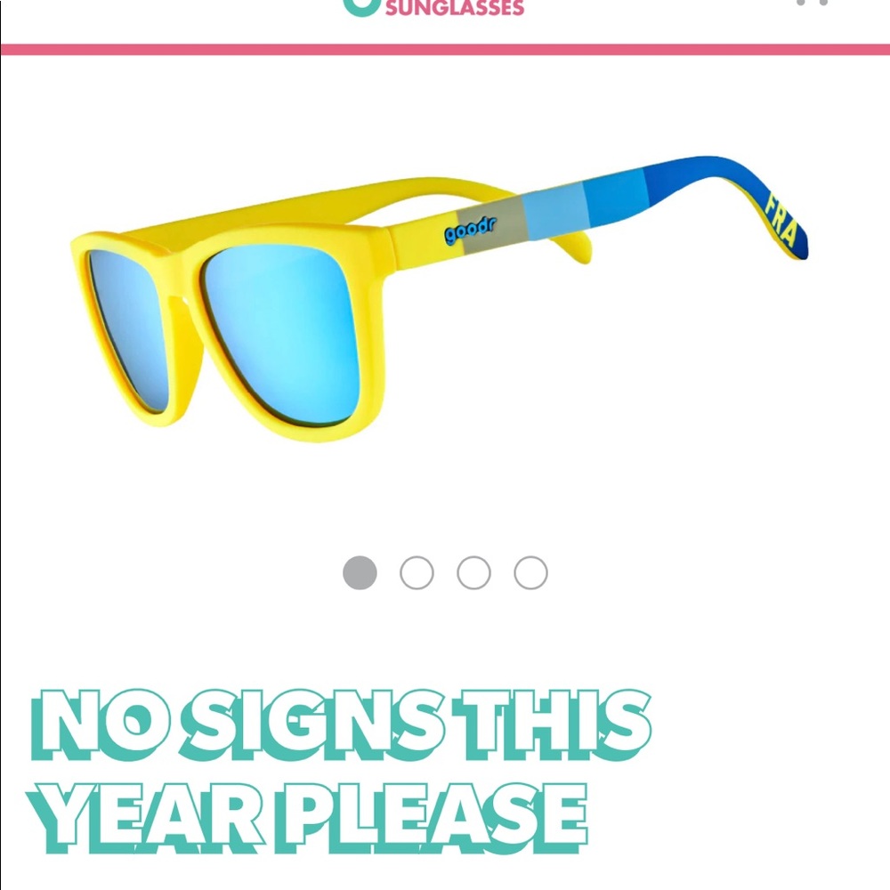 Goodr sunglasses “no signs this year please” polarized OG style